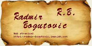Radmir Bogutović vizit kartica